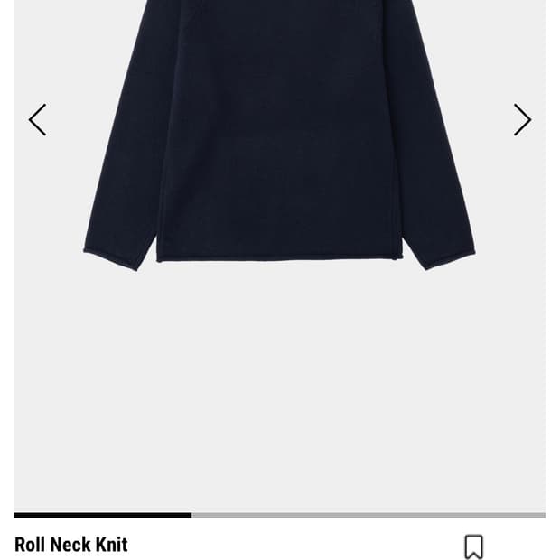 강정석 roll neck knit 네이비 50