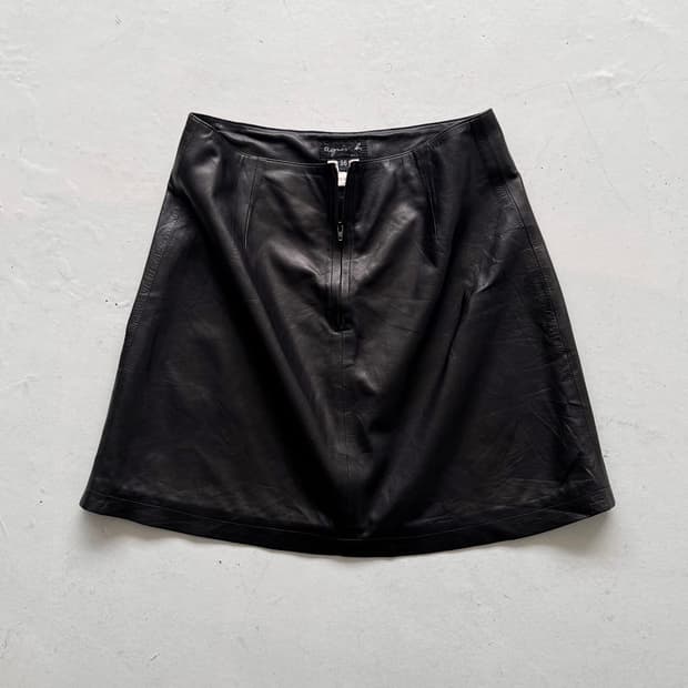 Agnes b Leather Skirt