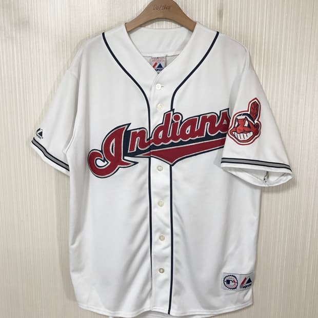 MLB 마제스틱 클리블랜드인디언스 홈유니폼/져지 XL