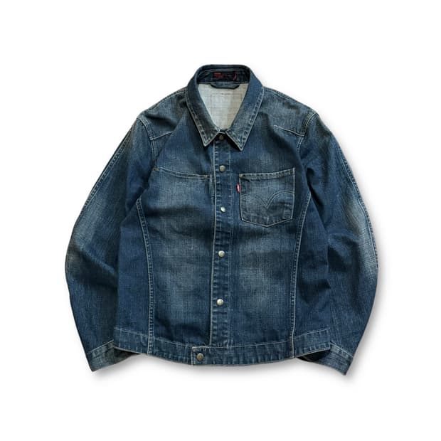 Levi’s 엔지니어드 진 데님 워시드 청자켓