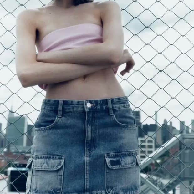 자라 TRF 카고 미니 스커트 (사이즈 XS)