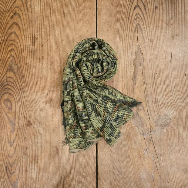빈티지 코튼 매쉬 카모 머플러 
