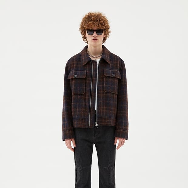 [S] 앤더슨벨 마커스 알파카 지퍼 자켓