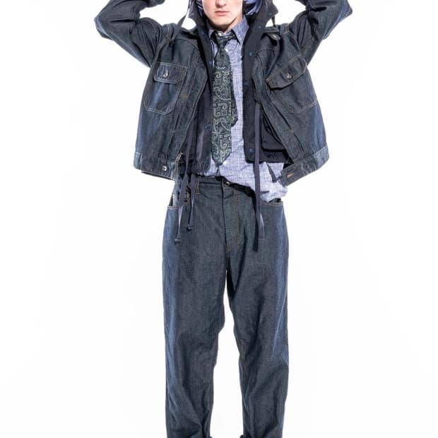 엔지니어드 가먼츠 콘밀원단 데님 셋업