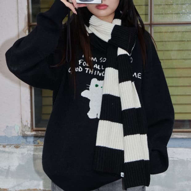 LMR 엘엠알 블럭 스트라이프 머플러