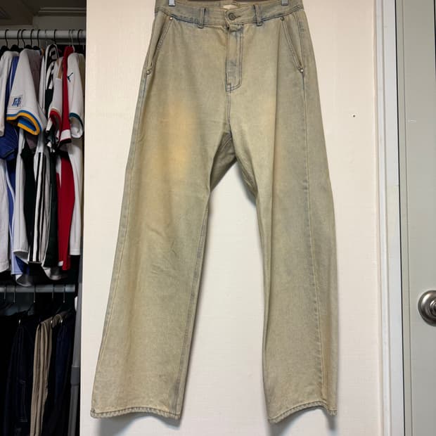 [파브레가] 사하라 세미 와이드 데님 팬츠