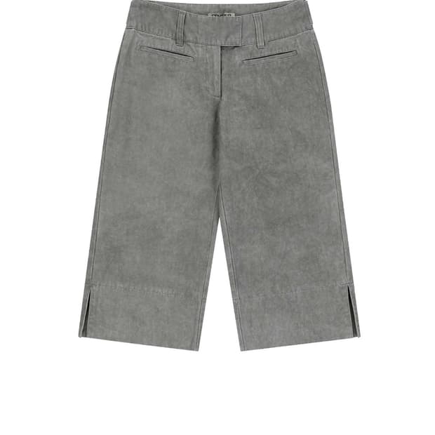 DOUBLE CAPRI PANTS LIGHT GREY