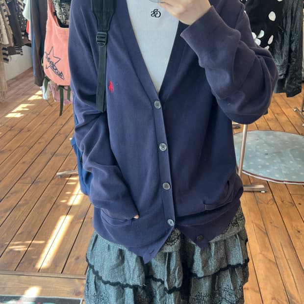 폴로 네이비 가디건