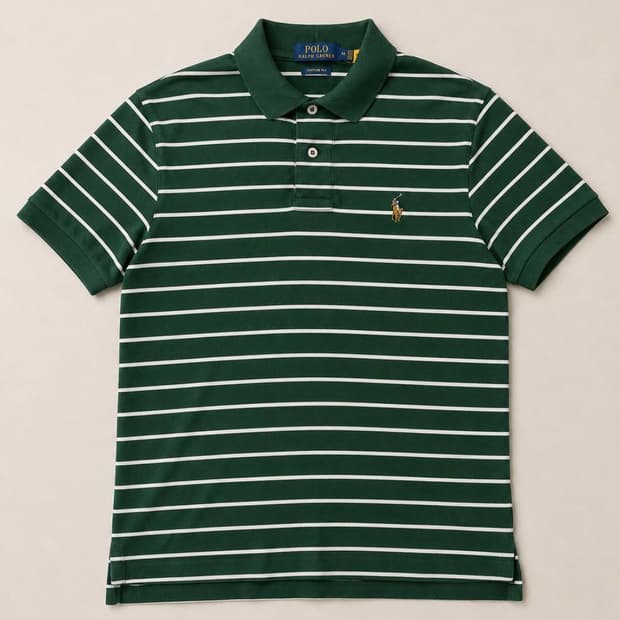 Polo 폴로 랄프로렌 그린 스트라이프 QR 반팔