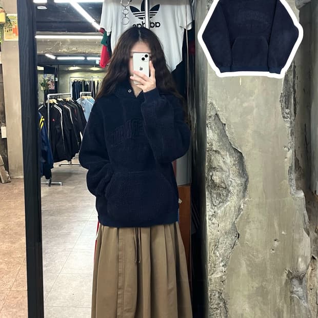 커버낫 플리스 후드티 네이비 S #csz2586