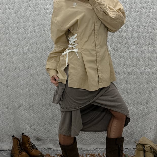 아디다스 빈티지 코지 모리걸 러블리힙 더블 리본 셔츠 K0012