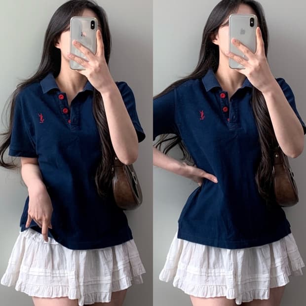 입생로랑 반팔 카라티 