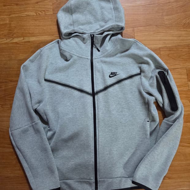 나이키 테크팩 후드집업 그레이