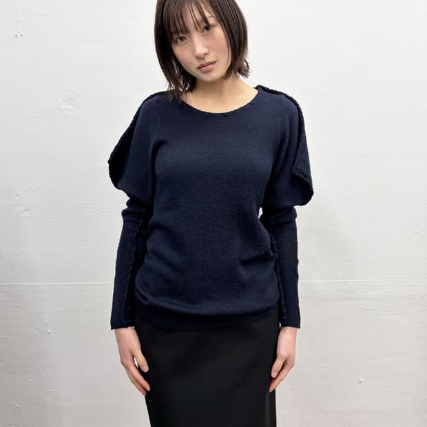 베로니크 르로이 박스-숄더 니트