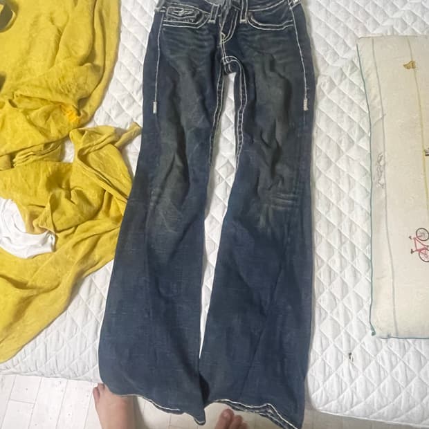 트루릴리전 트루진 28사이즈 청바지 플레어진 부츠컷 