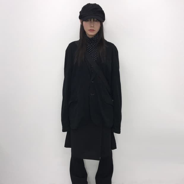 R.Newbold Black Cotton Tailored Jacket