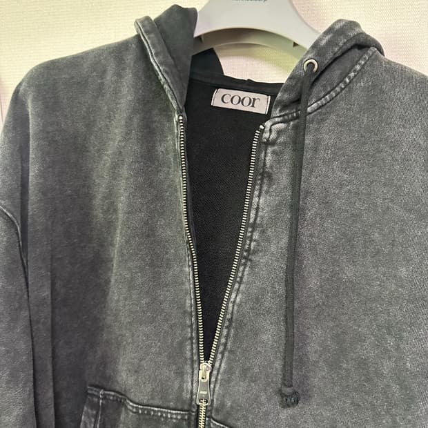 쿠어 데님 후드집업 L