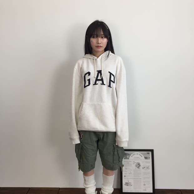 Gap Big Logo Ivory Hoodie