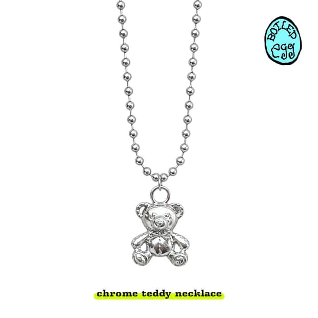chrome teddy necklace