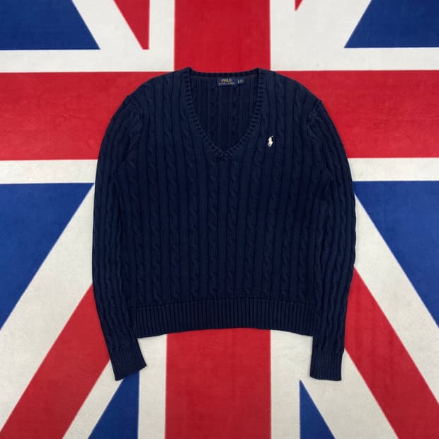 폴로 케이블니트 여성L