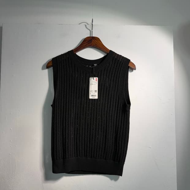 (새상품) Uniqlo 린넨 혼방 슬리브리스 L C600