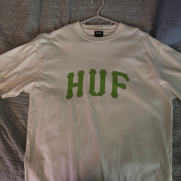 huf 허프 반팔 그린 로고