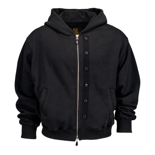 포그서비스 밀리터리 버튼 후디 블랙 2