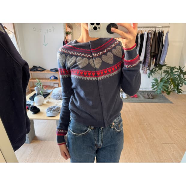 Benetton heart cardigan