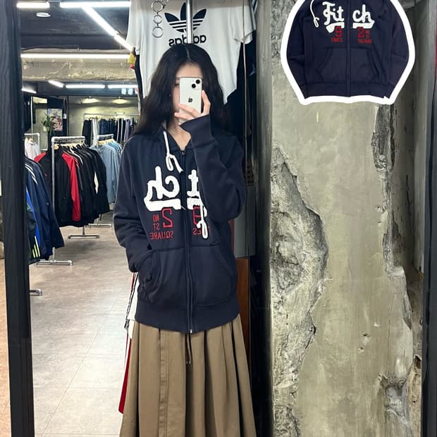 아베크롬비 기모 후드집업 네이비 S #csz2756