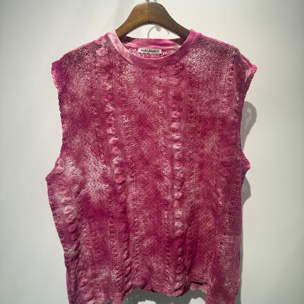 아워레가시 크로쉐  다잉 니트 베스트 