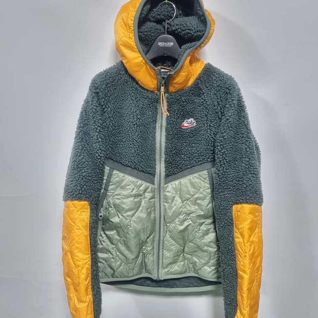 나이키 스포츠웨어 세르파 후리스 후드자켓 그린 s