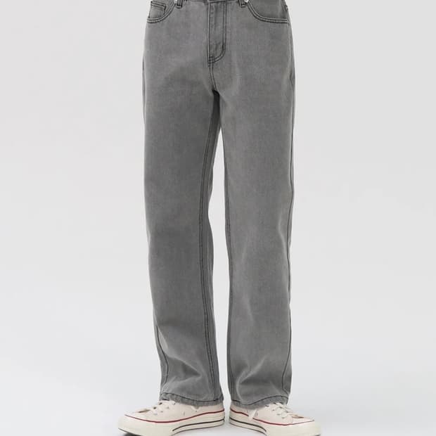 토피 와이드 데님 팬츠