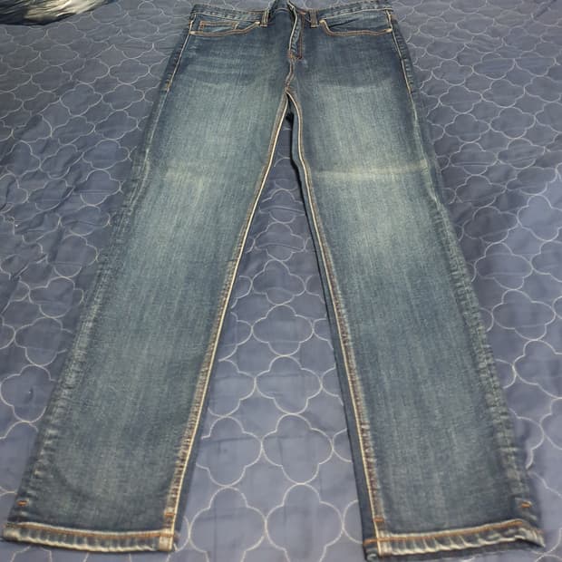 무신사스탠다드 KIPAS 슬림 스트레치 데님진 미디엄인디고 (33)