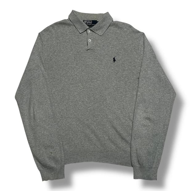 Polo Ralph Lauren 그레이 피마코튼 카라 니트