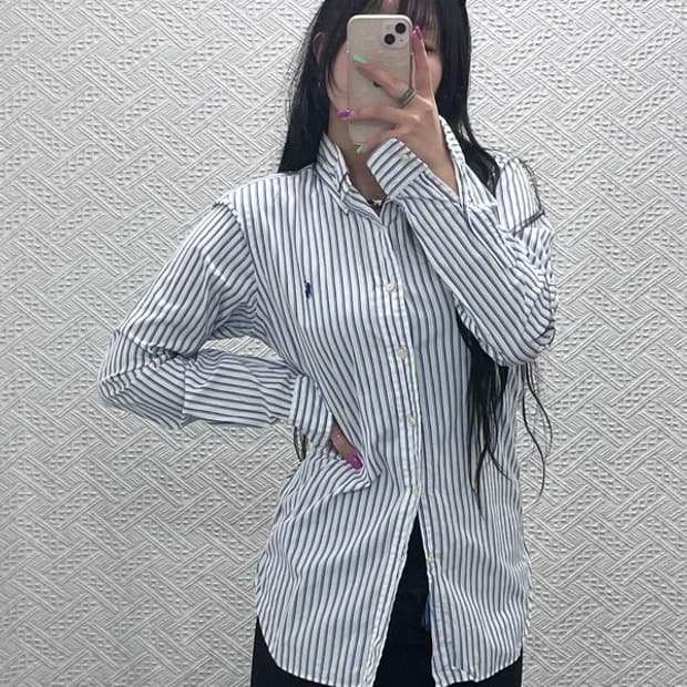 폴로 랄프로렌 레트로 스트라이프 슬림핏 셔츠 90 C07183