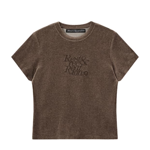 레스트앤레크레이션 벨벳로고티 브라운