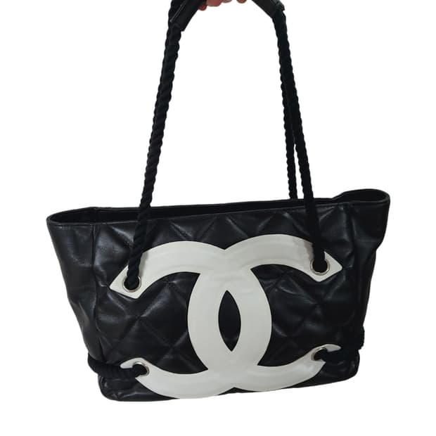 샤넬 빈티지 레어템 화이트 CC로고 숄더백