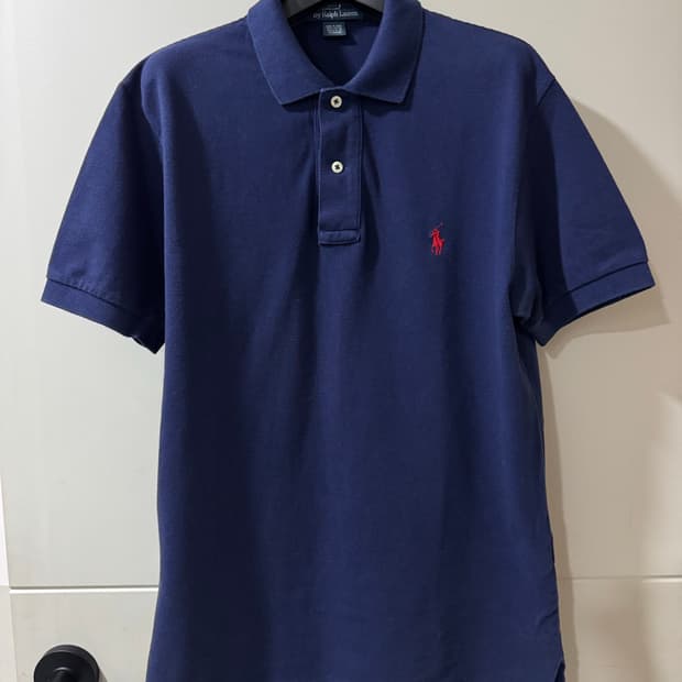 폴로 랄프로렌 레드 포니 네이비 색상 카라티