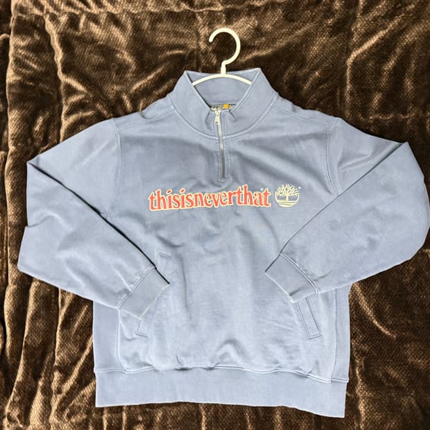 디스이스네버댓X팀버랜드 헤리티지 집업 스웻