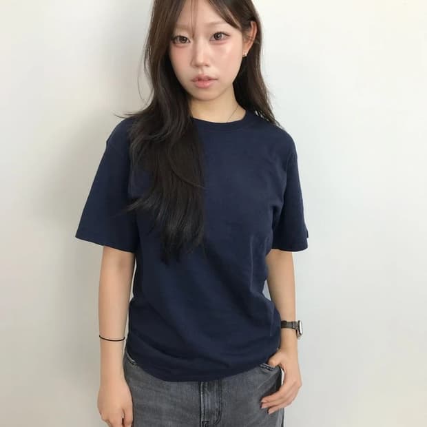 Champion Authentic Navy Basic Tee