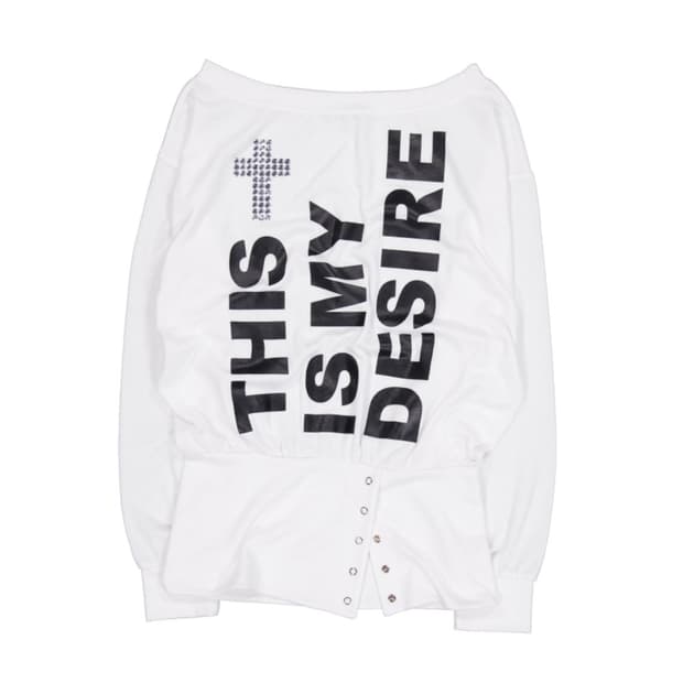 셋업엑스이 BOLD LETTERING LOOSE TOP / WHITE