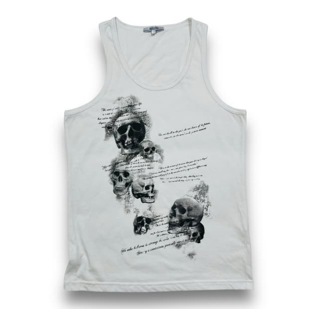 RODDLE Punk Skull Lettering Sleeveless