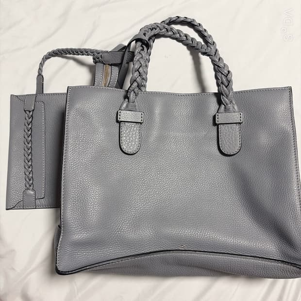 발렌티노 가죽 숄더백 그레이