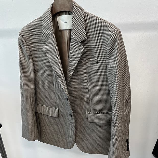 100) 던스트 체크 블레이져 