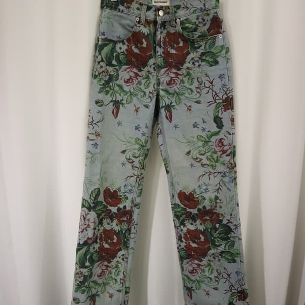 Molly goddard 22aw floral denim pants
