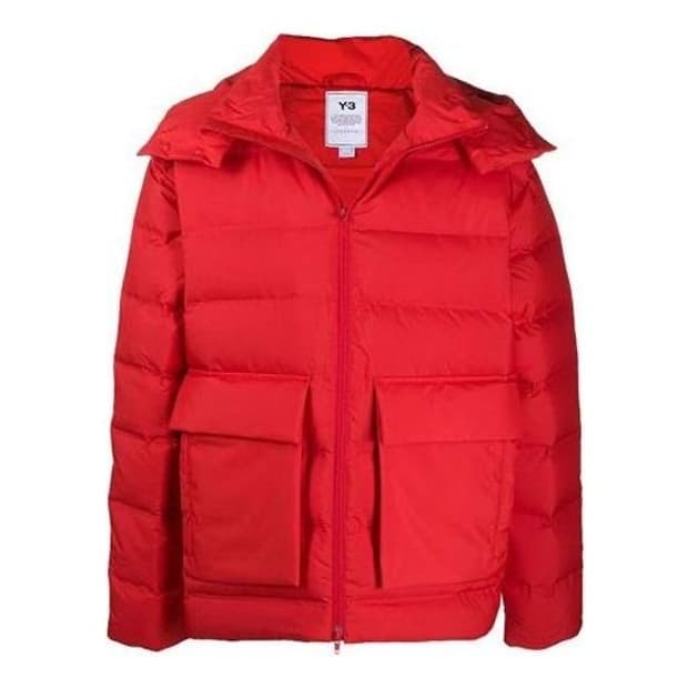 요지야마모토 아디다스 Y-3 클래식 퍼피 다운 재킷 스칼렛 레드