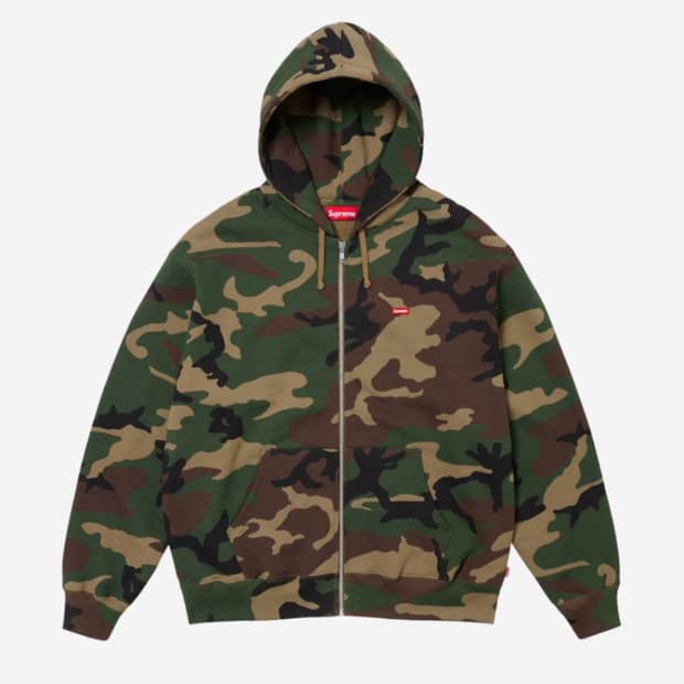 슈프림 스몰 박스 후드집업 카모 S