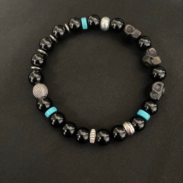 스컬 오닉스 팔찌