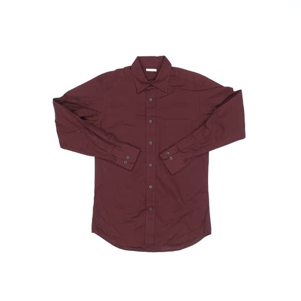 [S] 유니클로 GU 버건디 정장셔츠 긴팔셔츠 1230H1