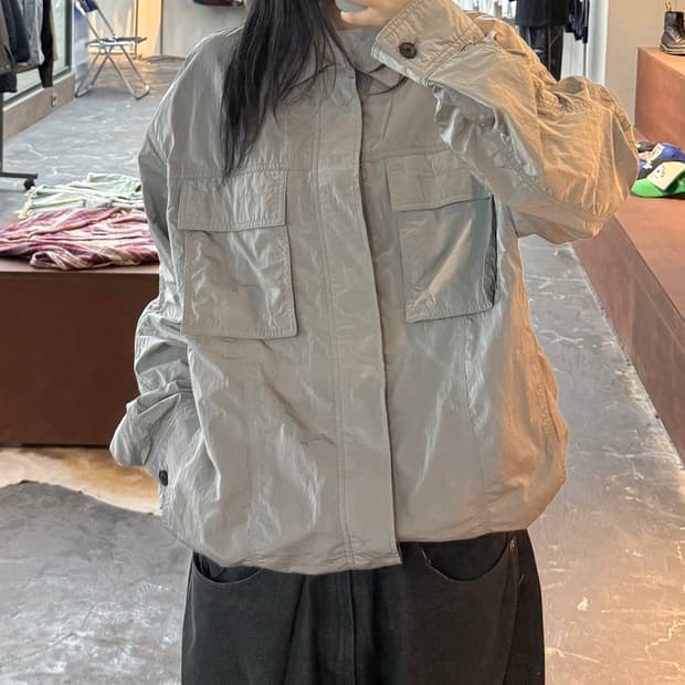 일꼬르소 실버 나일론 자켓 H3306